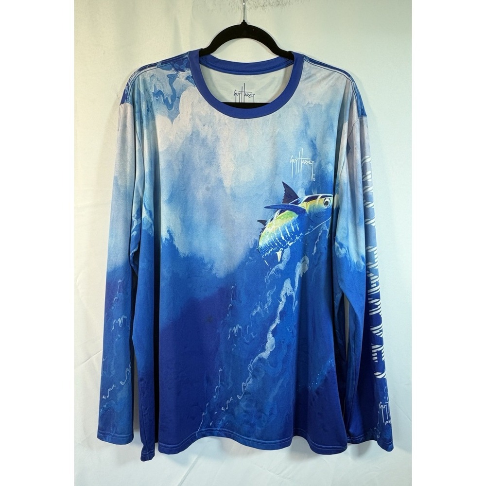 Guy Harvey shirt size 2XL long sleeve pullover light‎ weight boating fishing